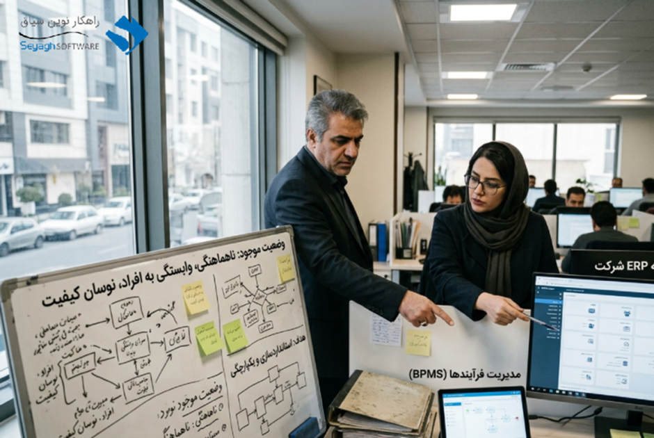 نقش ERP در استانداردسازی فرآیندهای سازمانی: از یکپارچگی داده تا کنترل عملیاتی